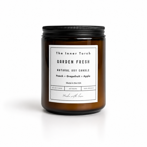 peach grapefruit apple soy wax candle
